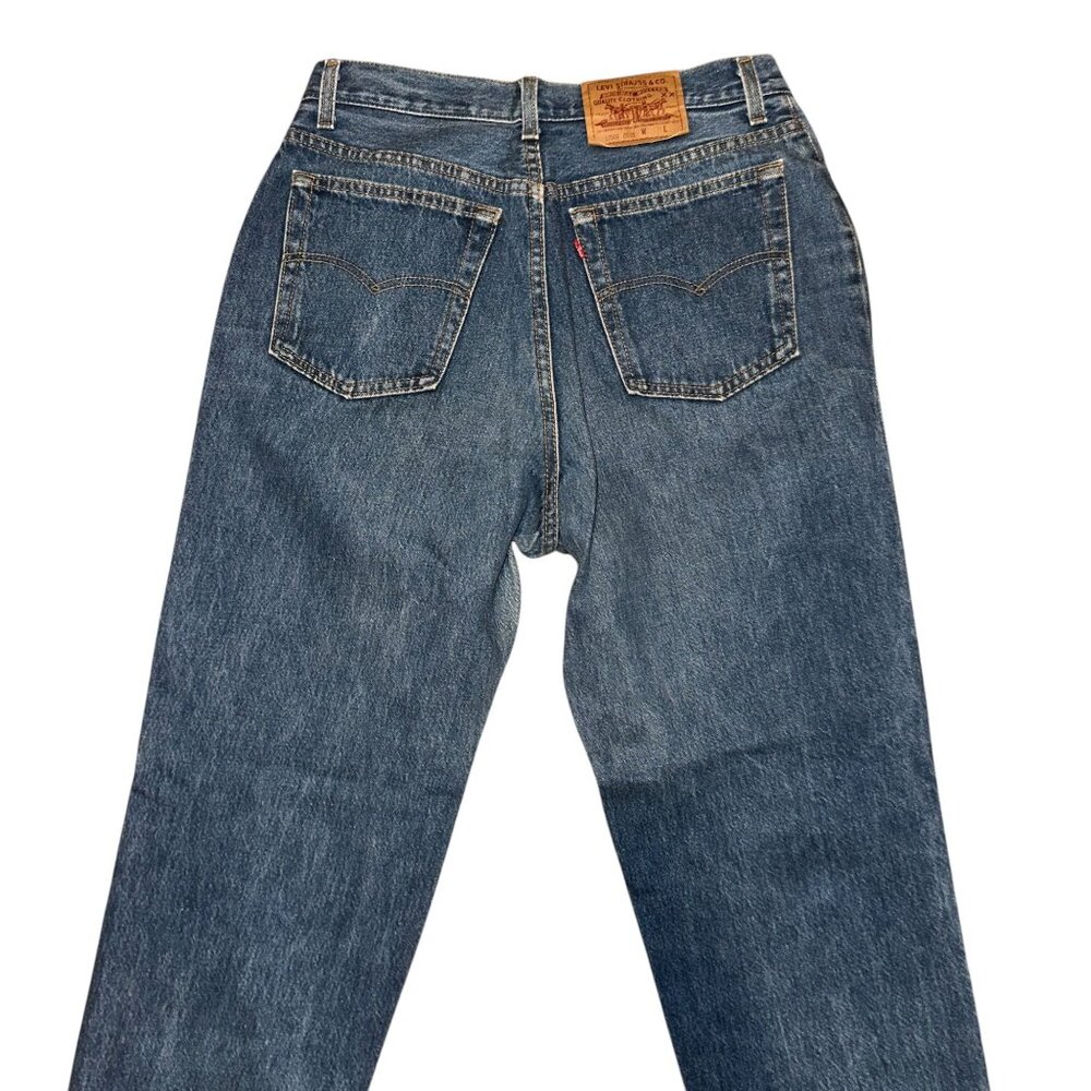 Vintage Levis Tapered Leg Jeans Womens 15 31 Button Fly Medium Wash Made USA - Picture 6 of 8